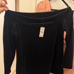 Ann Taylor Factory Black Velvet Top